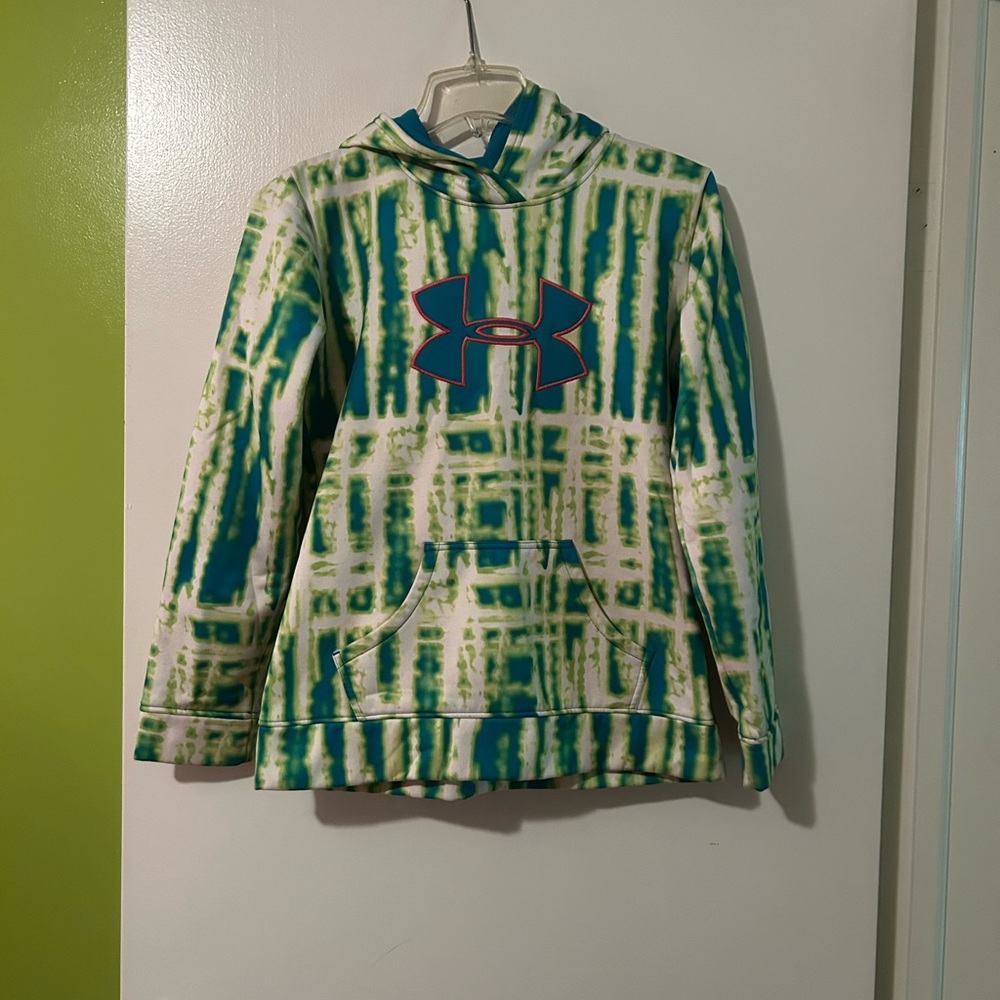 Under Armour Kids Hoodie in Green and White